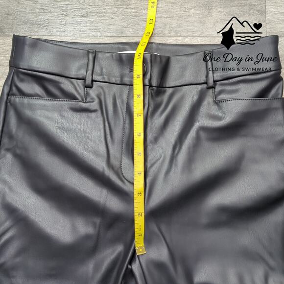 Loft Faux Leather Straight Leg Pants Size 2 - Picture 4 of 6